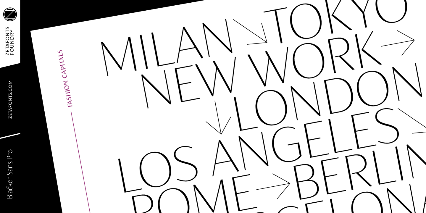 Blacker Sans Pro Book Italic Font preview